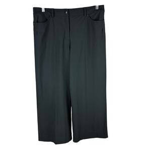 Lululemon City Sleek 5 Pocket Wide-Leg High Rise 7/8 Pant Black Women's 33 EUC